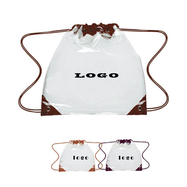 DRCT0989 // Clear PVC Drawstring Backpack